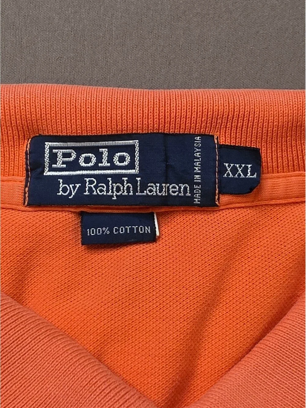 Polo Ralph Lauren Mens XXL Coral Orange Short Sleeve Polo Shirt Cotton Pony